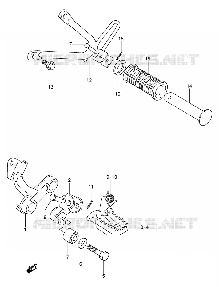 FOOTREST Suzuki MOTO 250 DR 1994  DR250SR(E24)