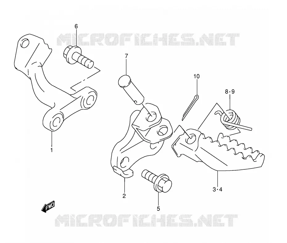 FOOTREST Suzuki MOTO 350 DR 1994  DR350R(E3)