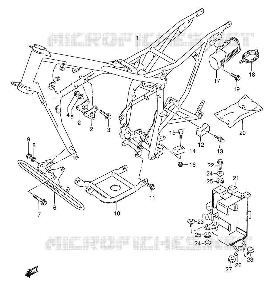 FRAME Suzuki MOTO 200 DF 1998  DF200EW