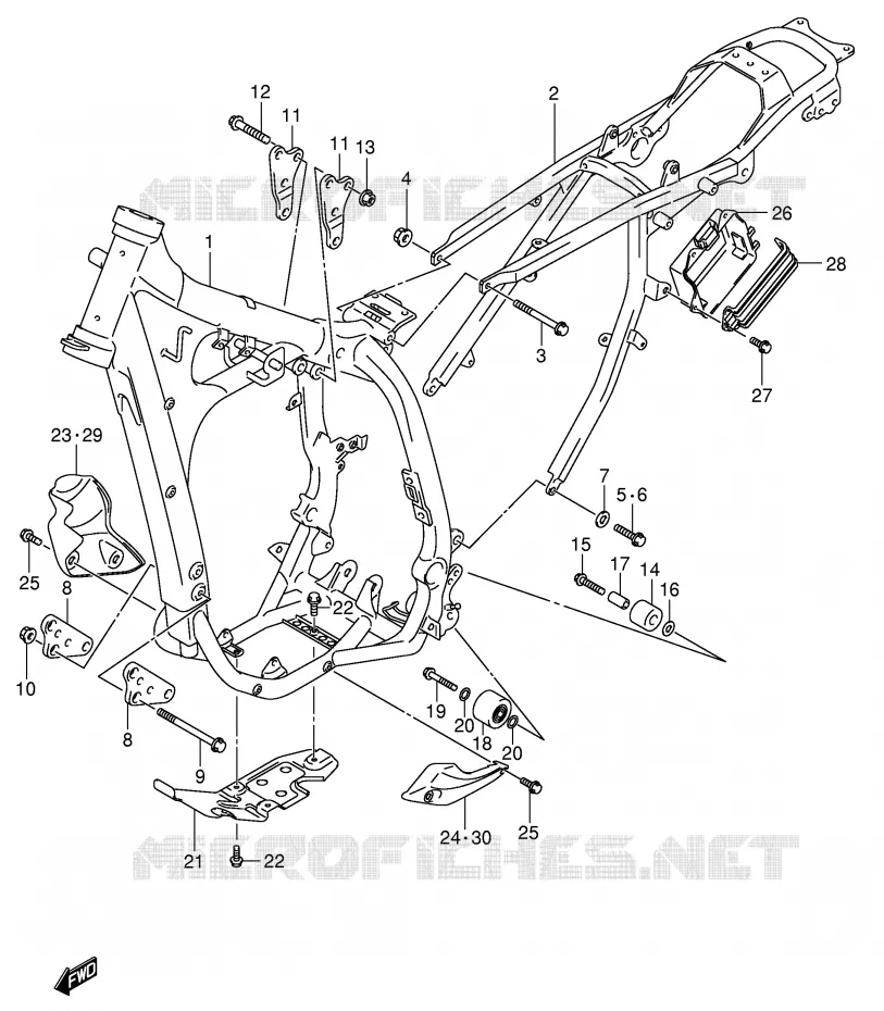 FRAME Suzuki MOTO 400 DR-Z 2004  DR-Z400SK4(E3/E28)