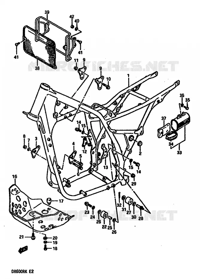 FRAME Suzuki MOTO 600 DR 1987  DR600RH(E2)