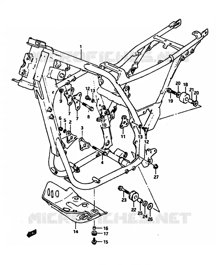 FRAME Suzuki MOTO 650 DR 1990  DR650RSL(L/M)