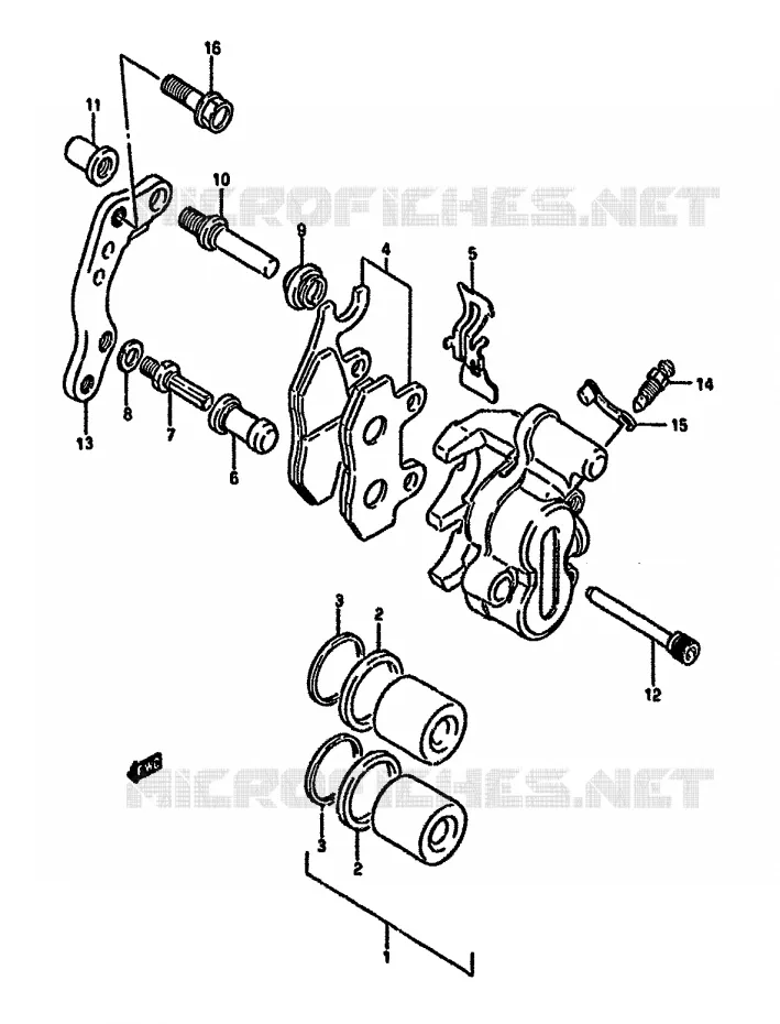 FRONT CALIPER Suzuki MOTO 350 DR 1993  DR350SHP(L/M/N/P/R)