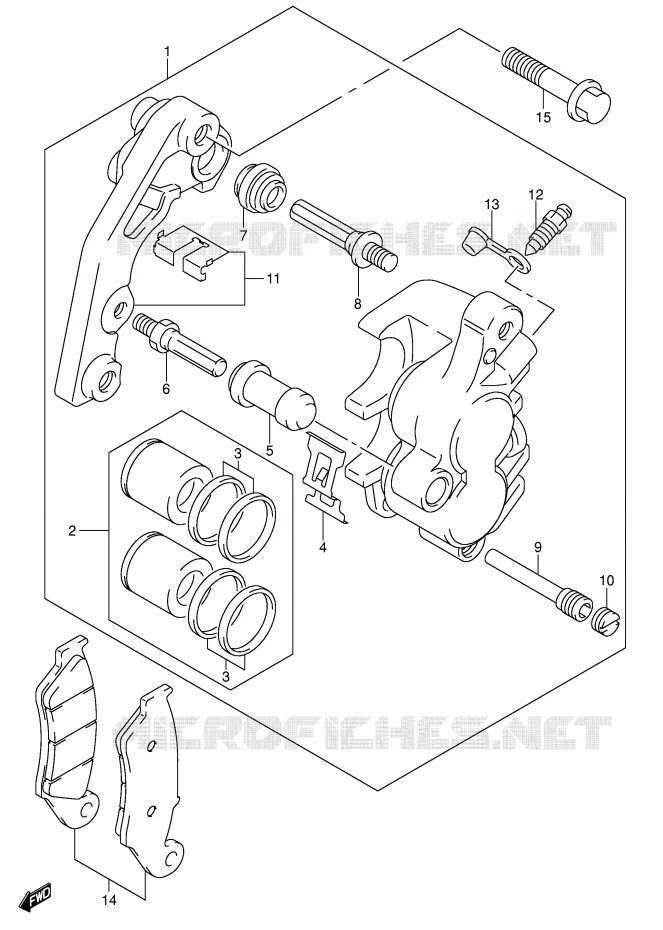 FRONT CALIPER Suzuki MOTO 400 DR-Z 2009  DR-Z400SK9(E2)