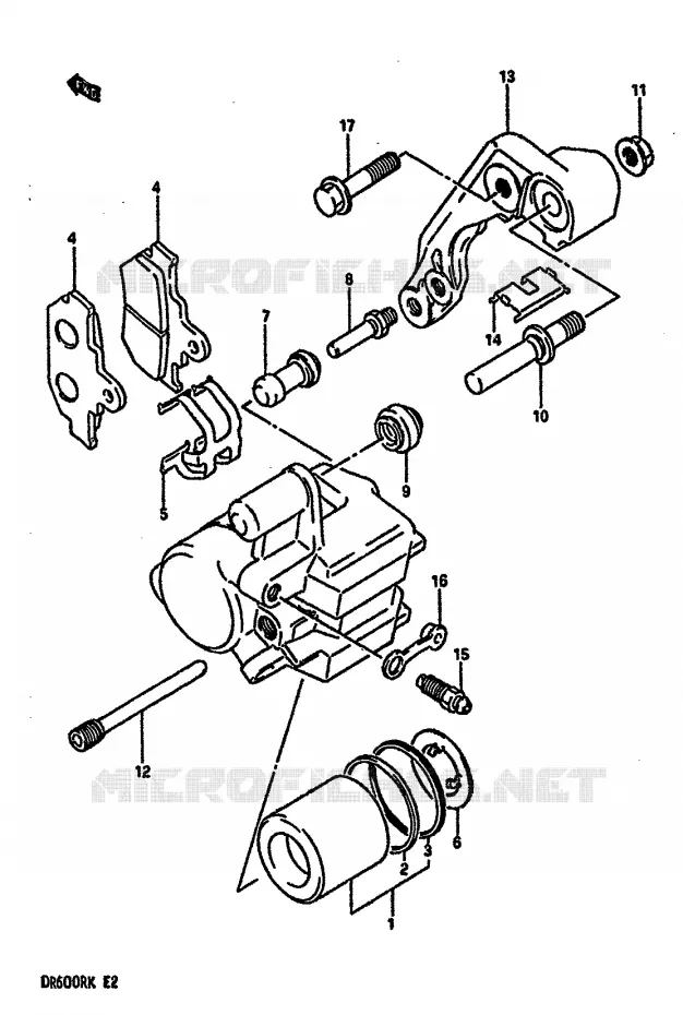 FRONT CALIPER Suzuki MOTO 600 DR 1987  DR600RH(E2)