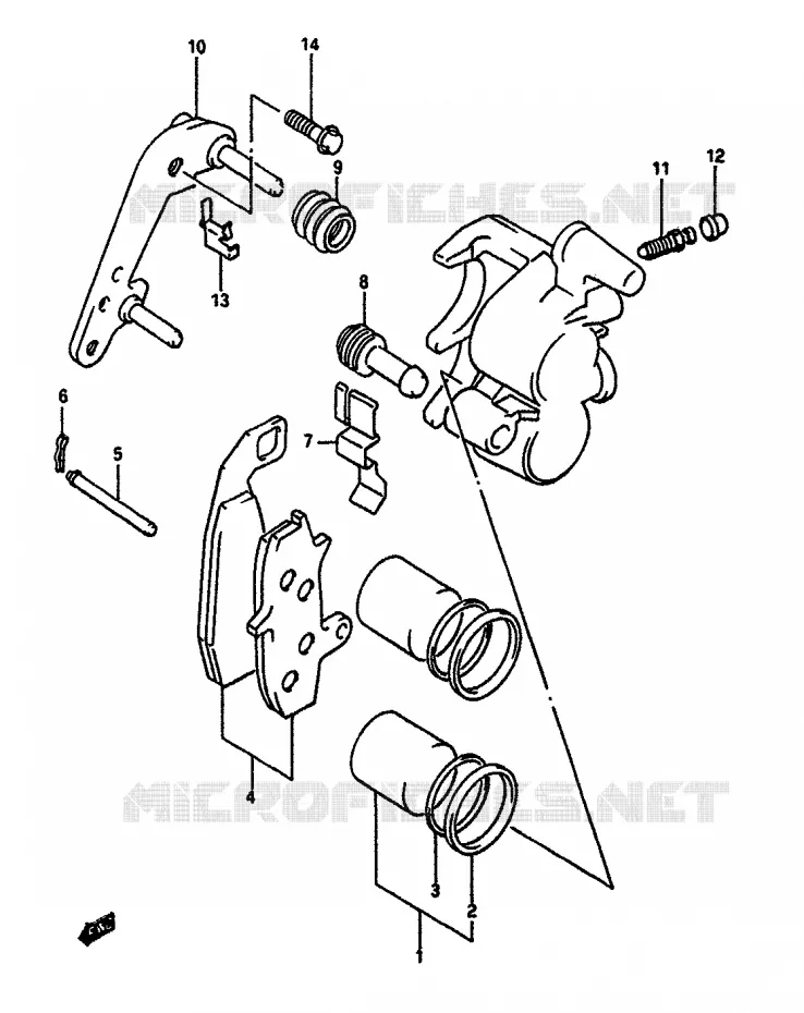 FRONT CALIPER Suzuki MOTO 650 DR 1990  DR650RSUL(L/M)