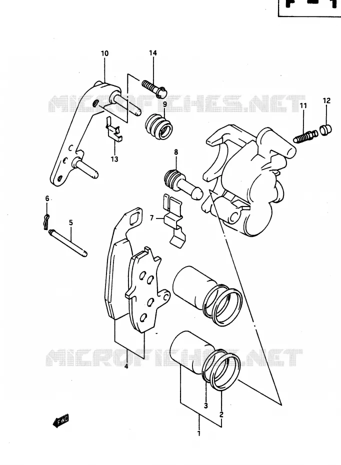 FRONT CALIPER Suzuki MOTO 650 DR 1990  DR650RUL(L)