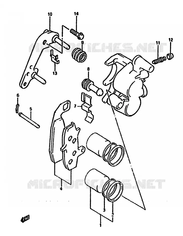 FRONT CALIPER Suzuki MOTO 650 DR 1992  DR650RN(N/P/R)