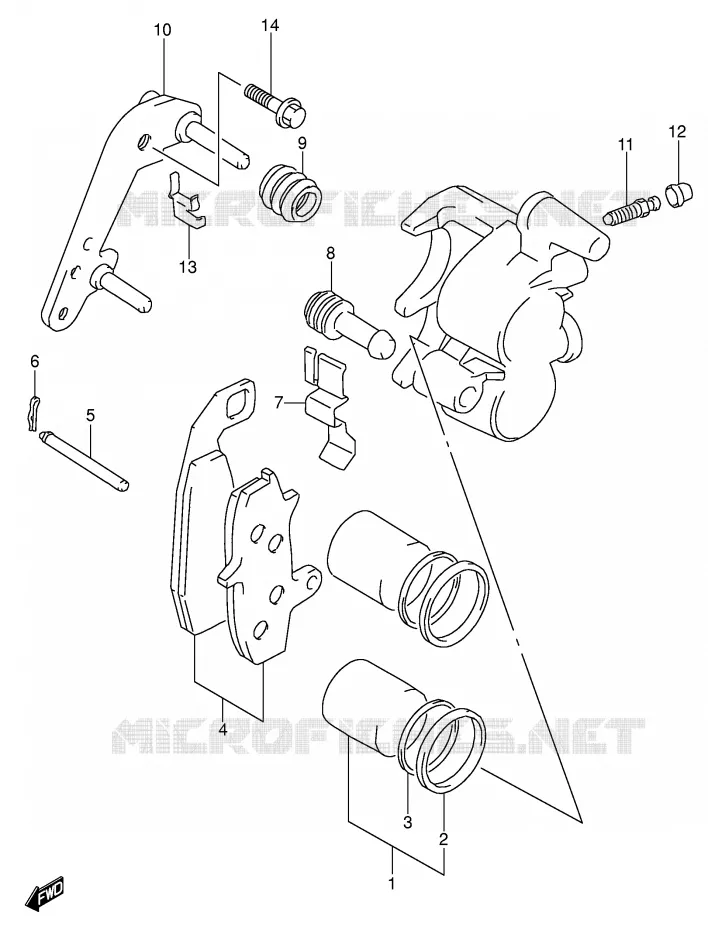 FRONT CALIPER Suzuki MOTO 650 DR 1992  DR650RSEUN(E4)