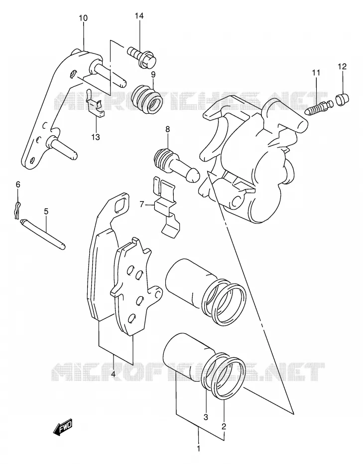 FRONT CALIPER Suzuki MOTO 650 DR 1994  DR650REUR(E2)