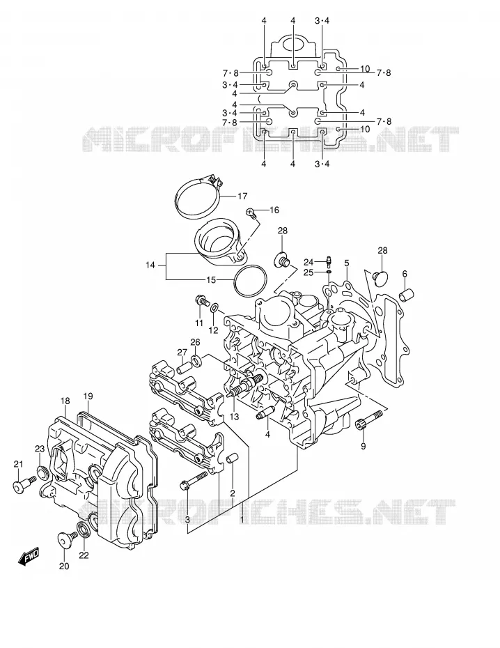 FRONT CILINDERKOP Suzuki MOTO 650 V-STROM 2004  DL650U3K4(E2)