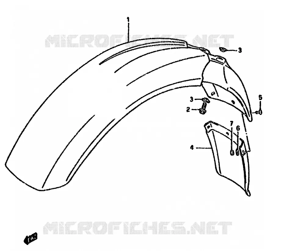 FRONT FENDER Suzuki MOTO 350 DR 1991  DR350SM(L/M/N/P/R)