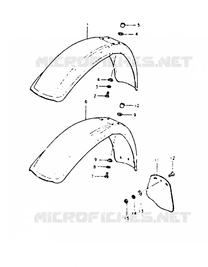 FRONT FENDER Suzuki MOTO 400 DR 1980  DR400ST(T/X)