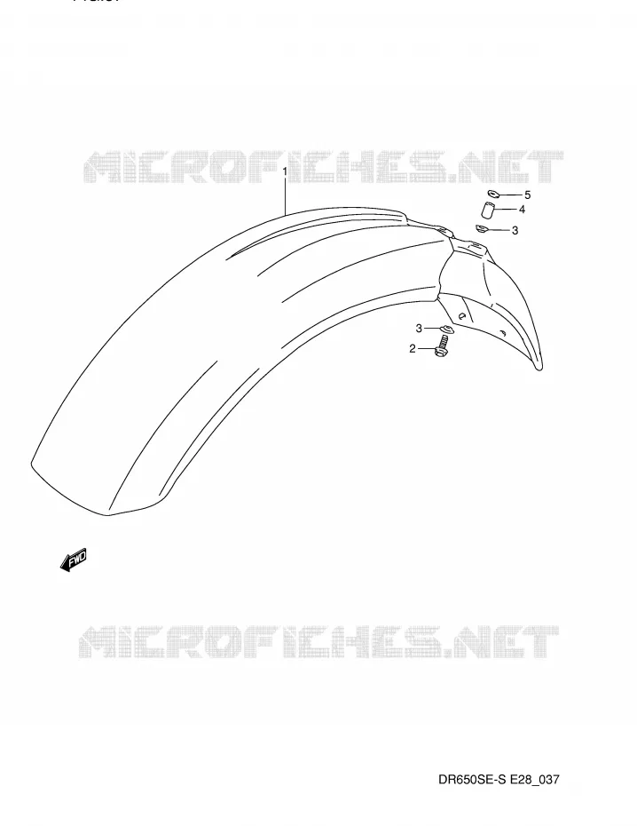 FRONT FENDER Suzuki MOTO 650 DR 1992  DR650SN(E28)