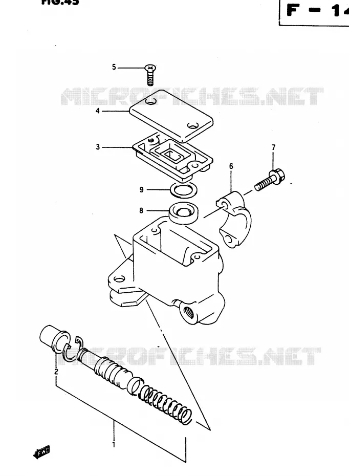 FRONT HOOFDREMCILINDER Suzuki MOTO 650 DR 1990  DR650RL(L)