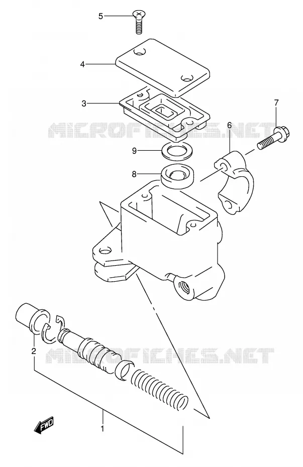 FRONT HOOFDREMCILINDER Suzuki MOTO 650 DR 1993  DR650RSEUP(E4)