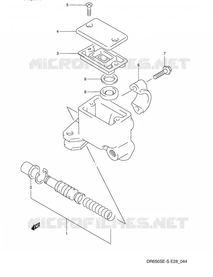 FRONT HOOFDREMCILINDER Suzuki MOTO 650 DR 1993  DR650SP(E28)