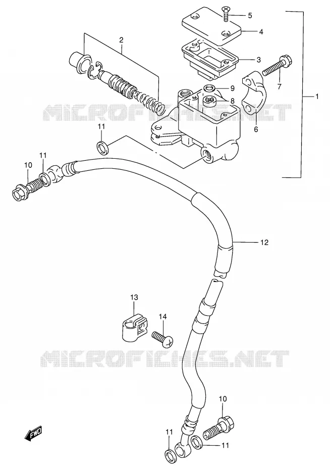 FRONT HOOFDREMCILINDER Suzuki MOTO 650 DR 1999  DR650SEX(E4)
