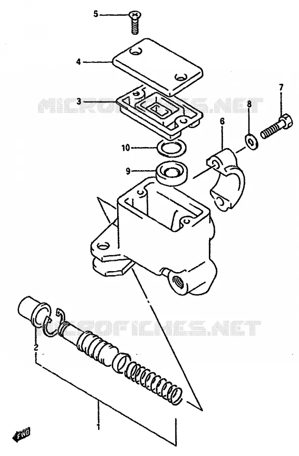 FRONT HOOFDREMCILINDER Suzuki MOTO 750 DR 1989  DR750SK(J/K)