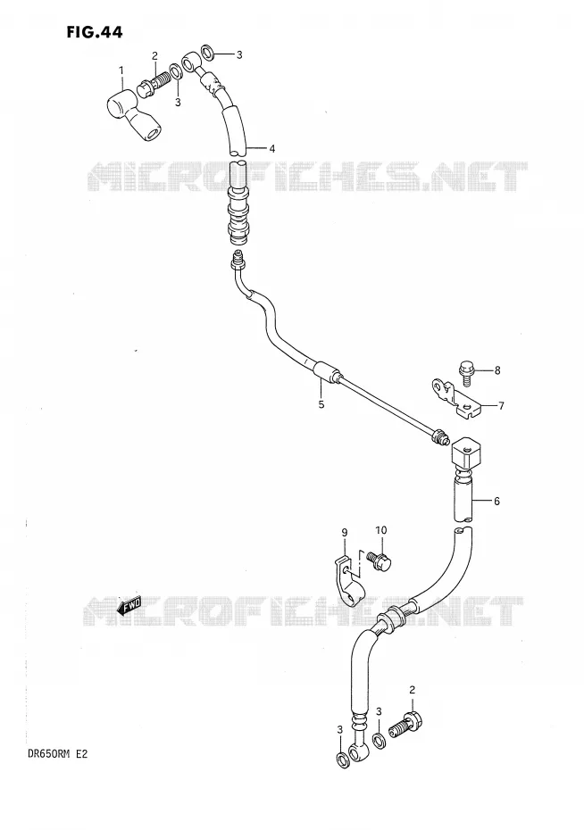 FRONT REMSLANG Suzuki MOTO 650 DR 1990  DR650RUL(E2)