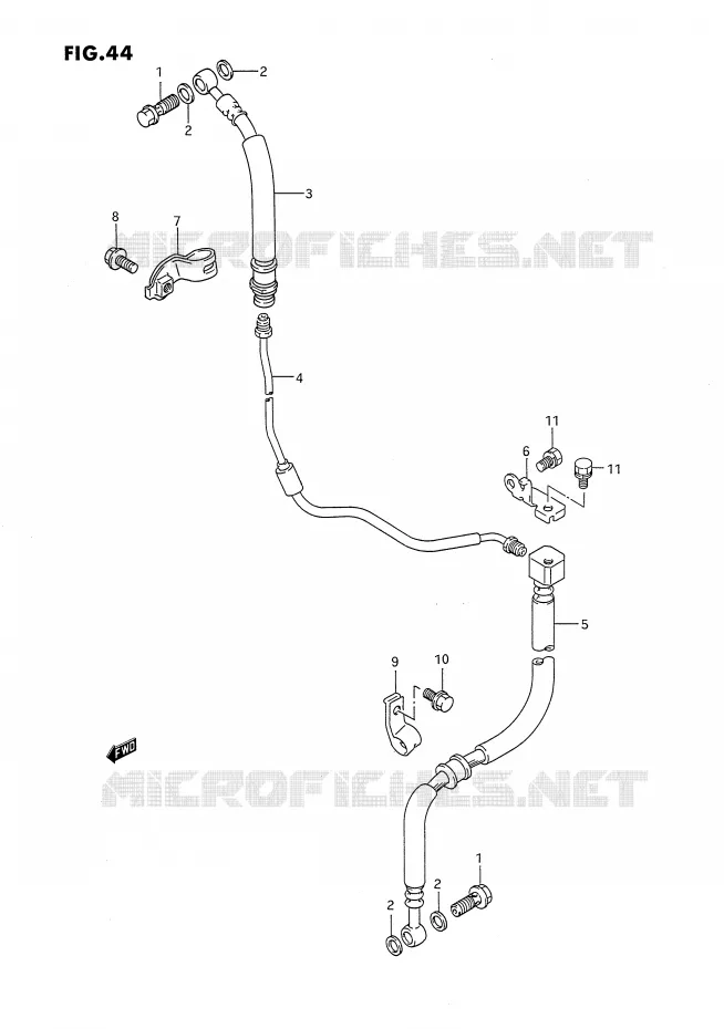 FRONT REMSLANG Suzuki MOTO 650 DR 1993  DR650RUP(E4)