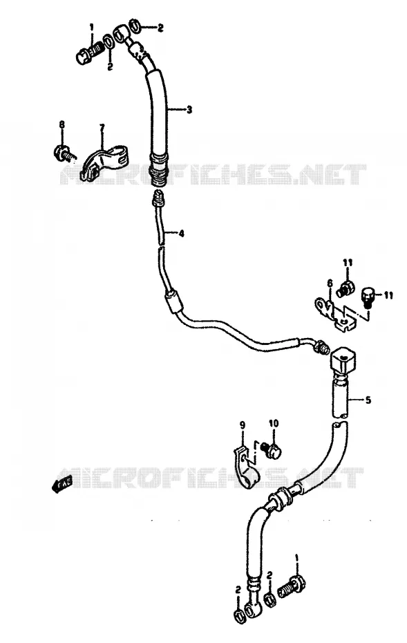 FRONT REMSLANG Suzuki MOTO 650 DR 1994  DR650RR(N/P/R)