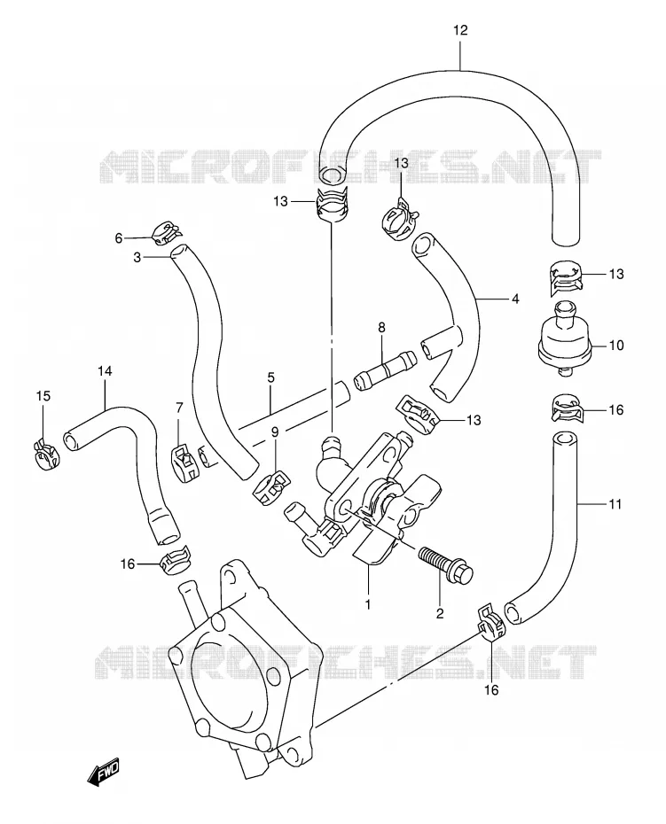 FUEL COCK Suzuki MOTO 800 DR 1993  DR800SUP