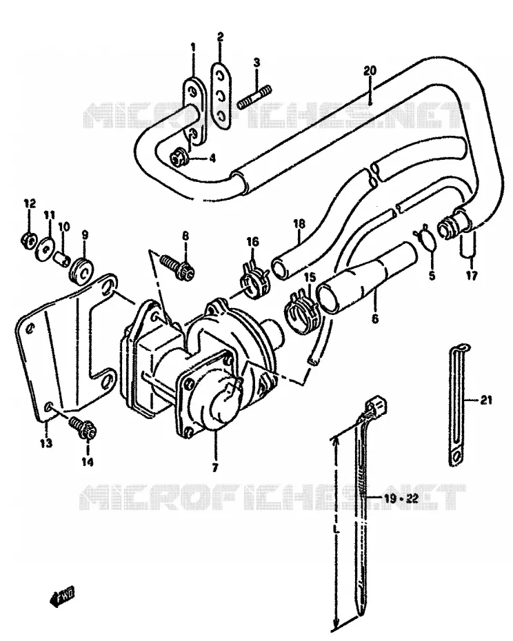 FUEL EVAP SYSTEM (DR350SHN/SHP E18) Suzuki MOTO 350 DR 1992  DR350SN(L/M/N/P/R)