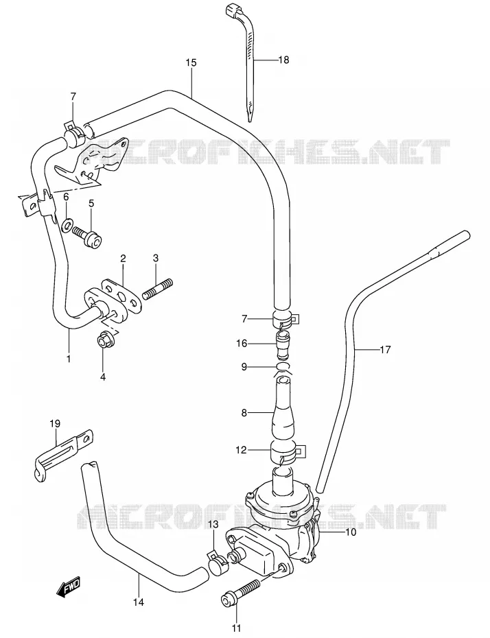FUEL EVAP SYSTEM (E18,E39) Suzuki MOTO 650 DR 1992  DR650SEUN(E4)