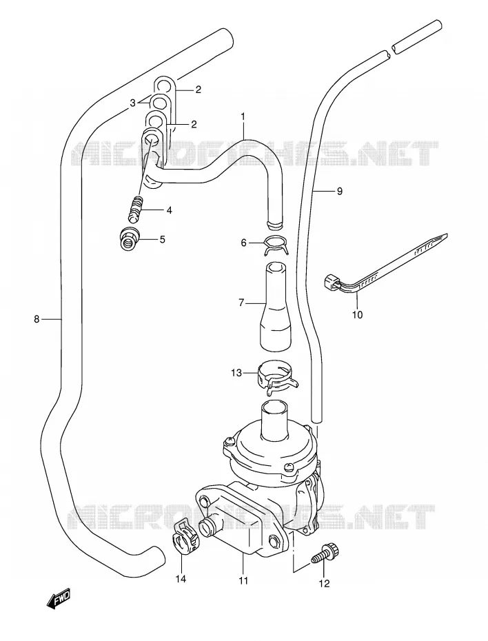 FUEL EVAP SYSTEM (E18,E39) Suzuki MOTO 800 DR 1991  DR800SUM(E4)