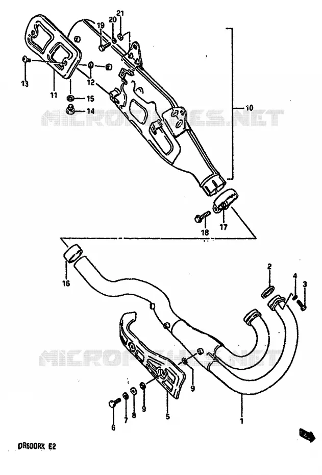 GELUIDDEMPER (MODELE G/H/J) Suzuki MOTO 600 DR 1987  DR600RUH(E2)