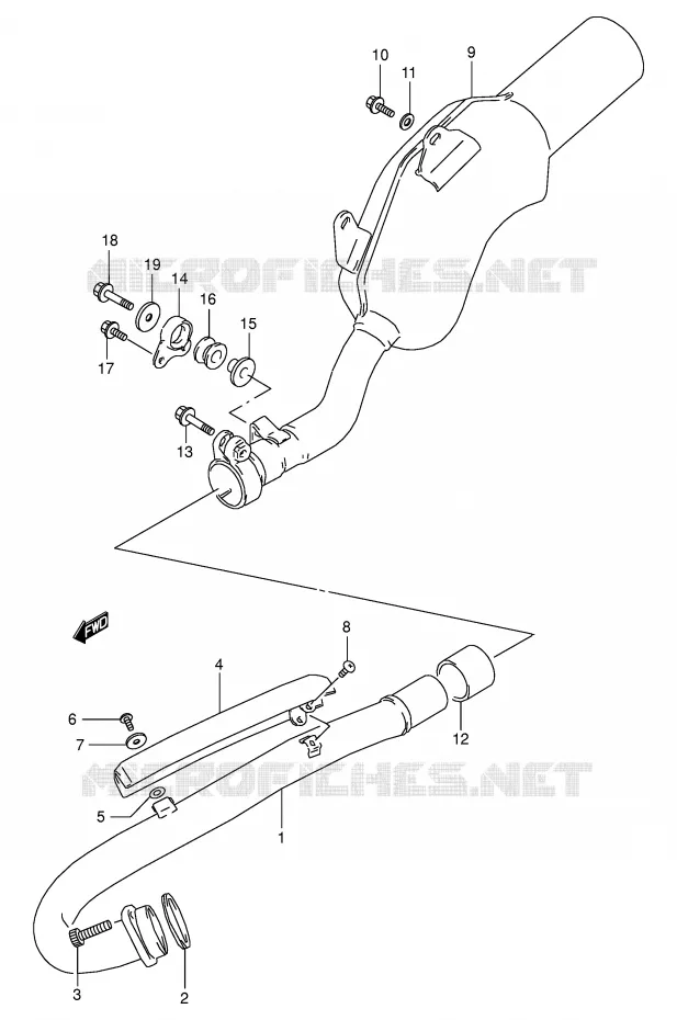 GELUIDDEMPER Suzuki MOTO 350 DR 1998  DR350SEW(E2)