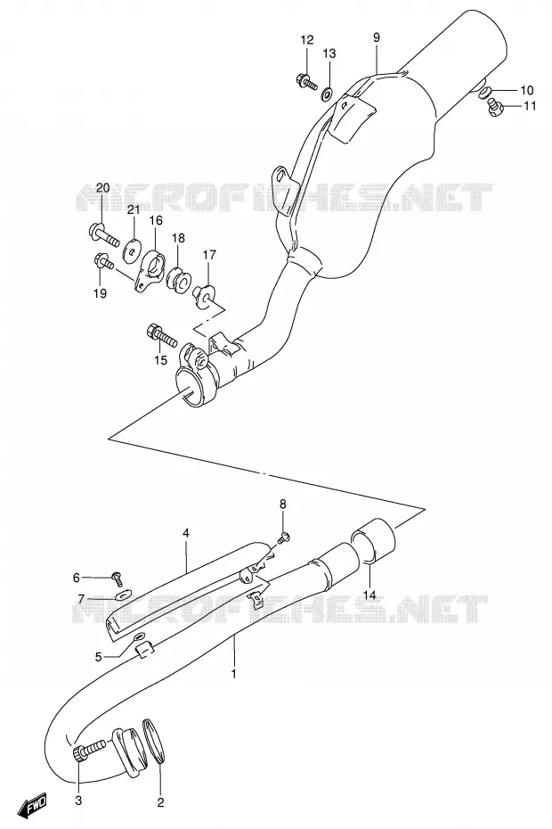 GELUIDDEMPER Suzuki MOTO 350 DR 1999  DR350X(E1)
