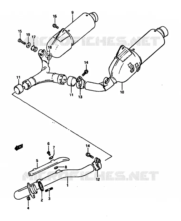 GELUIDDEMPER Suzuki MOTO 650 DR 1991  DR650RSUM(L/M)