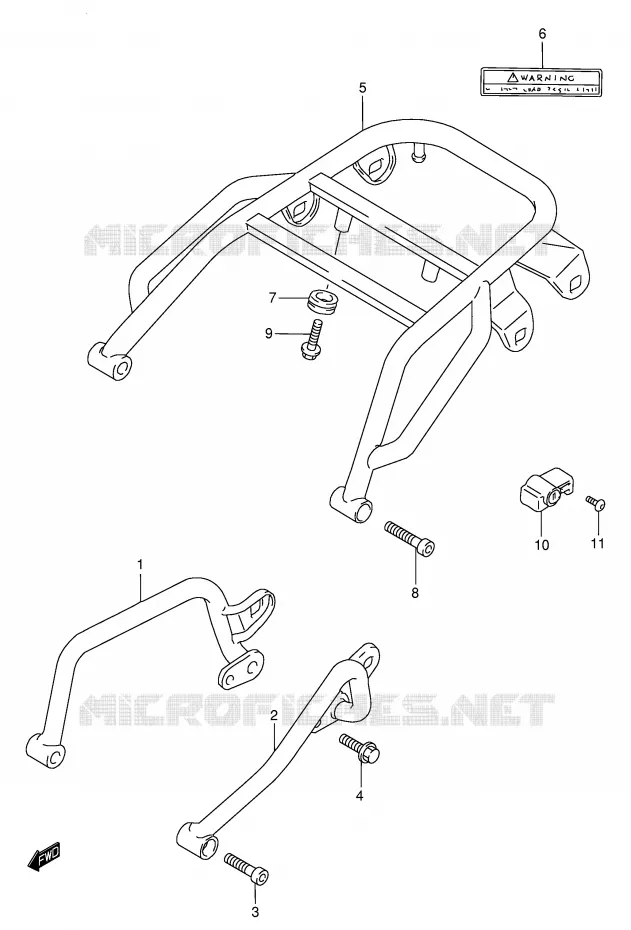 HANDGREEP - CARRIER (MODELE Y) Suzuki MOTO 650 DR 1998  DR650SEW(E4)
