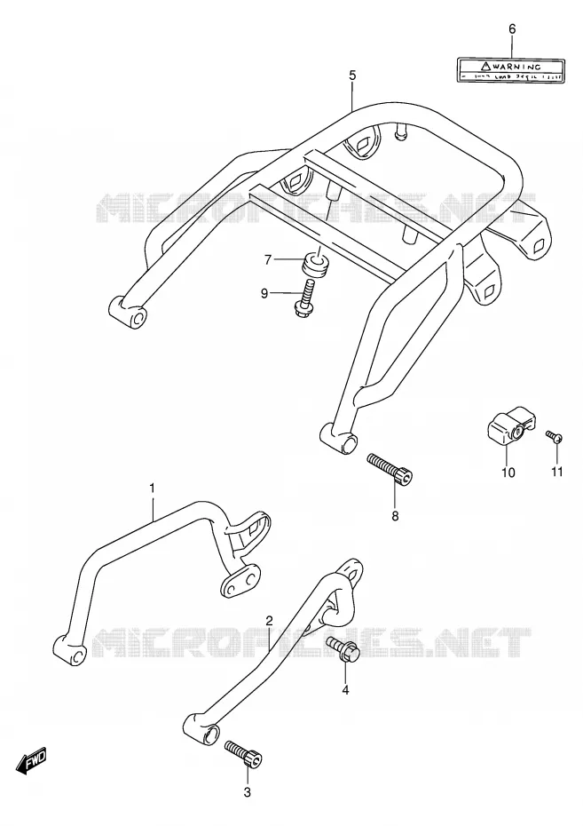 HANDGREEP - CARRIER Suzuki MOTO 650 DR 2002  DR650SEK2(E3/E28)