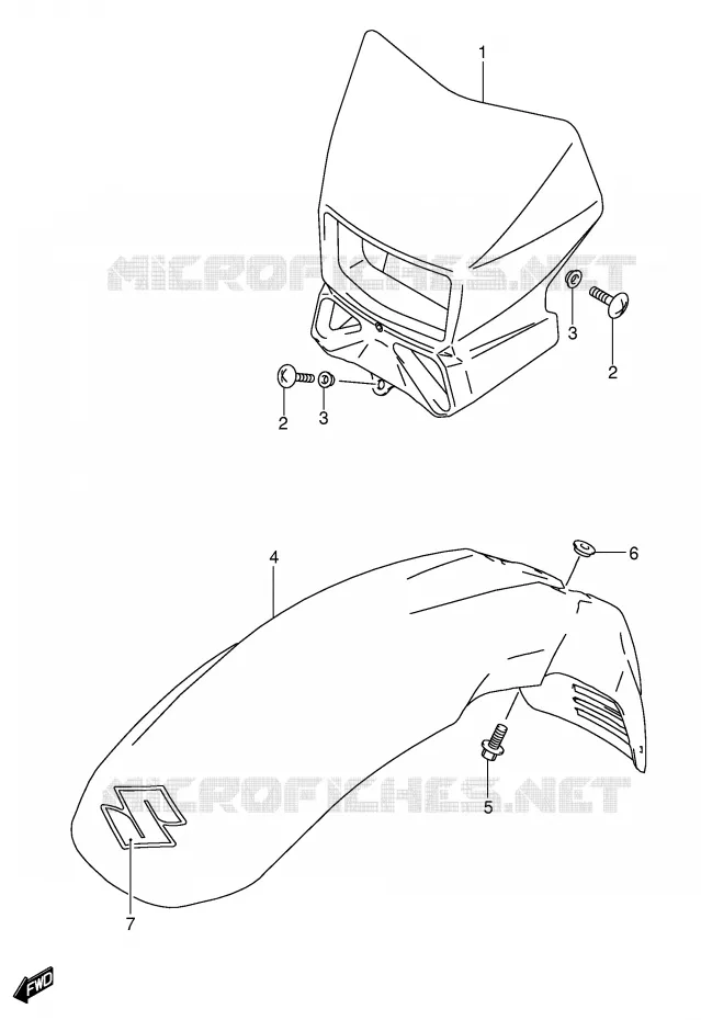 HEADLIGHT BOWL (MODELE K5) Suzuki MOTO 650 DR 2004  DR650SEK4(E3/E28)