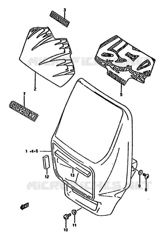 HEADLIGHT BOWL Suzuki MOTO 650 DR 1993  DR650RP(N/P/R)
