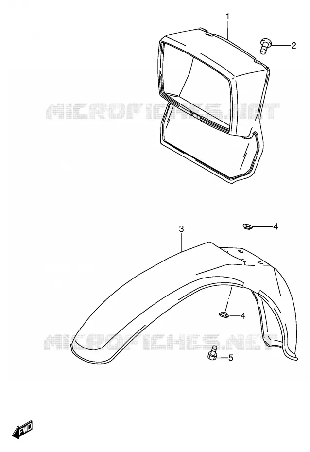 HEADLIGHT BOWL Suzuki MOTO 80 DS 1996  DS80T(E24)