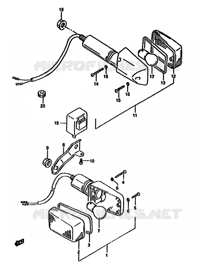 INDICATOREN (MODELE R) Suzuki MOTO 650 DR 1993  DR650RUP(N/P/R)
