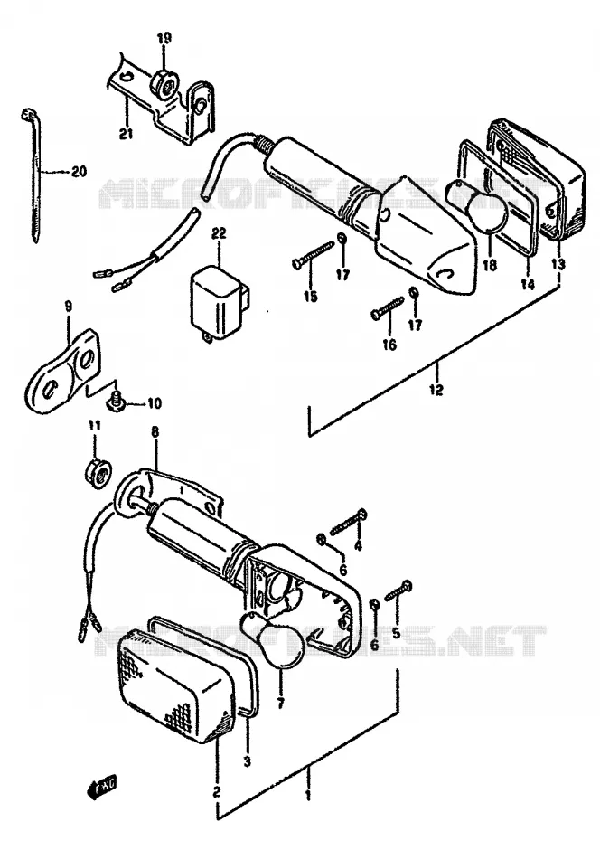 INDICATOREN Suzuki MOTO 350 DR 1993  DR350SUP(L/M/N/P/R)