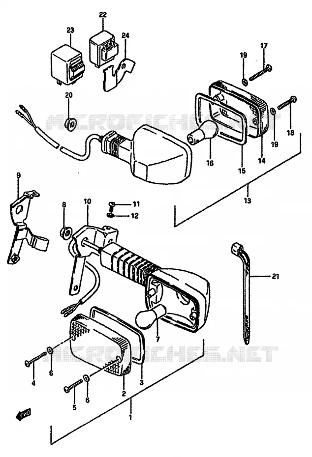 INDICATOREN Suzuki MOTO 600 DR 1986  DR600SG(E2)