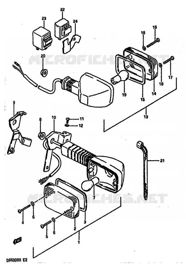 INDICATOREN Suzuki MOTO 600 DR 1988  DR600RUJ(E2)
