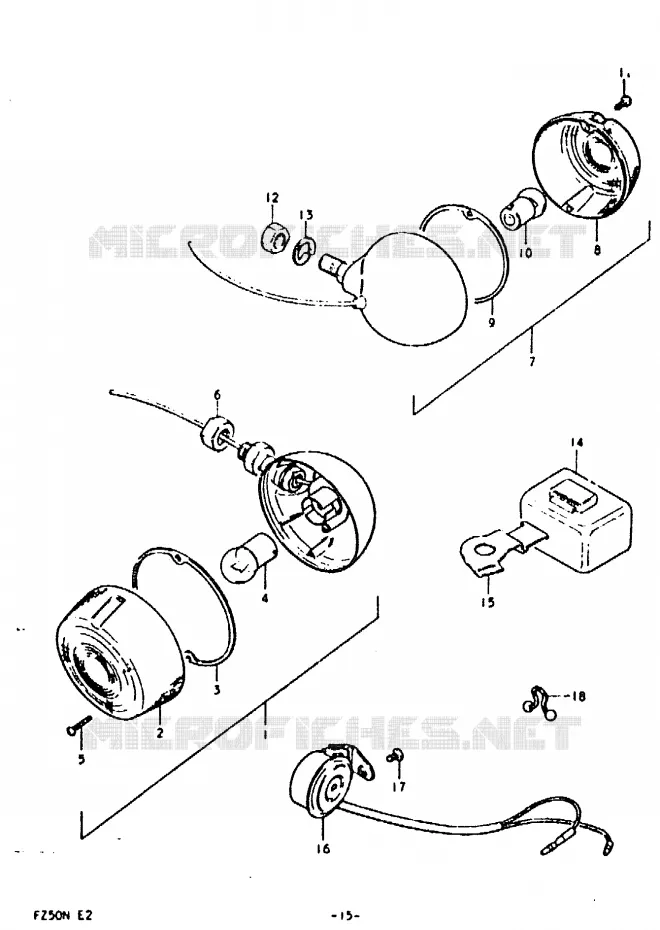 INDICATOREN Suzuki SCOOTER 50 FZ 1992  FZ50N