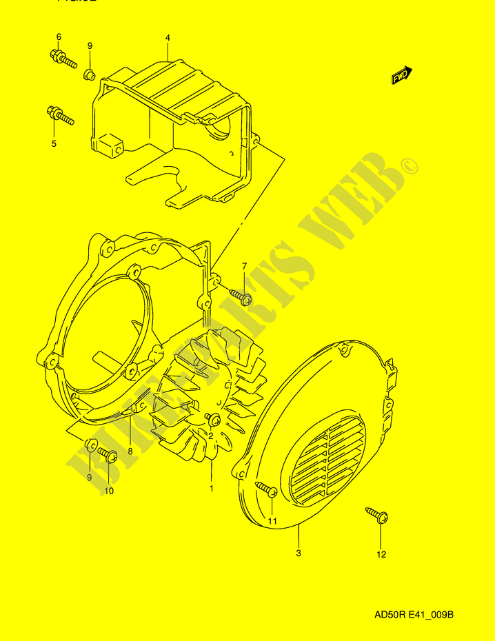 KOELVENTILATOR (MODELE R) voor Suzuki AD 50 1991
