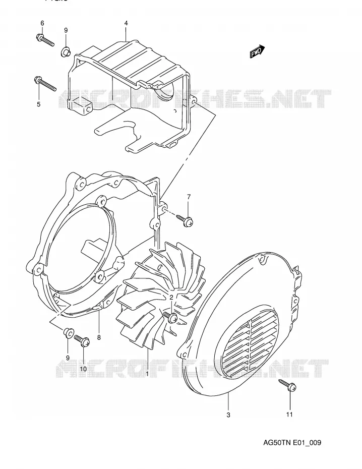 KOELVENTILATOR Suzuki SCOOTER 50 ADDRESS 1992  AG50TN(E1)