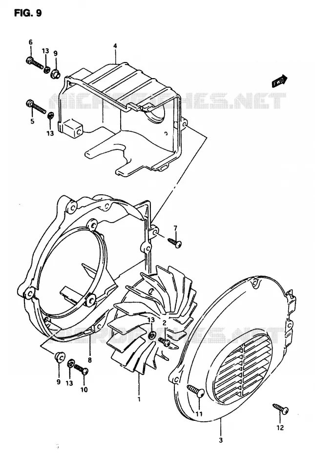 KOELVENTILATOR Suzuki SCOOTER 50 AP 1996  AP50RFT(T/7/V)