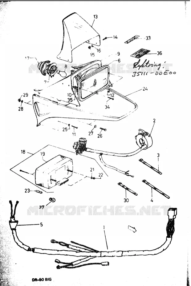 KOPLAMP - BUNDEL Suzuki MOTO 50 DR 1986  DR-50BIG