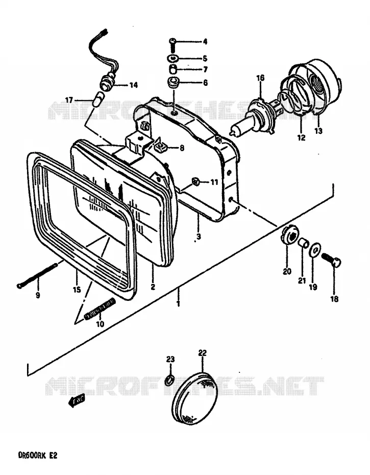 KOPLAMP Suzuki MOTO 600 DR 1987  DR600RH(E2)