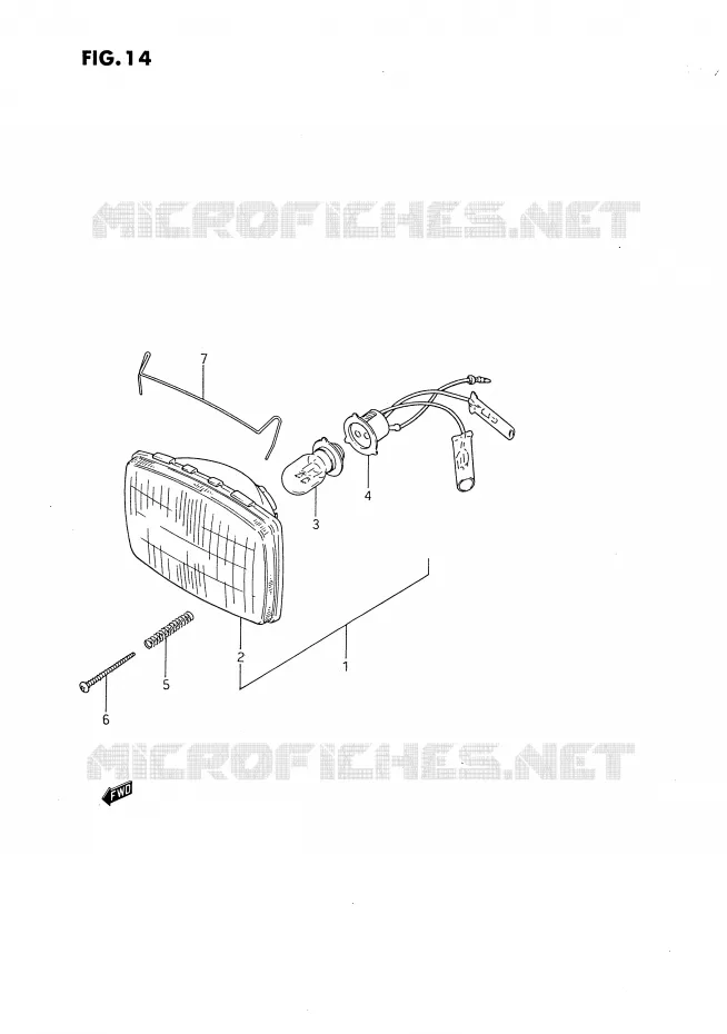 KOPLAMP Suzuki MOTO 80 DS 1994  DS80R(E3)
